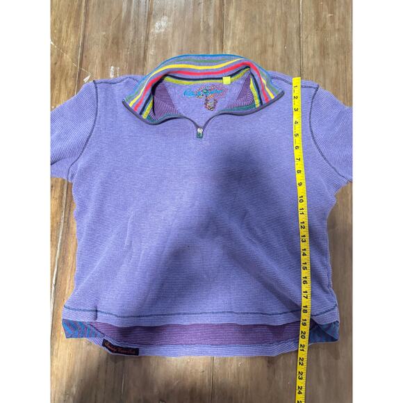 Robert Graham M Purple Waffle Knit 1/4 Zip Pullover Cotton Sweater SIZE M - Picture 5 of 10